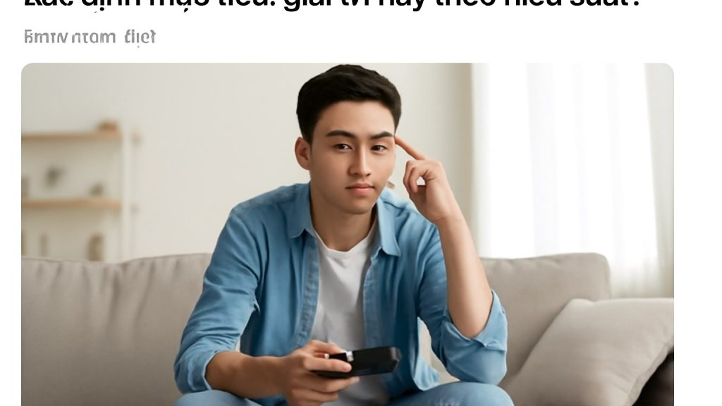 Minh họa: 1) Xác định mục tiêu: giải trí hay theo hiệu suất?
